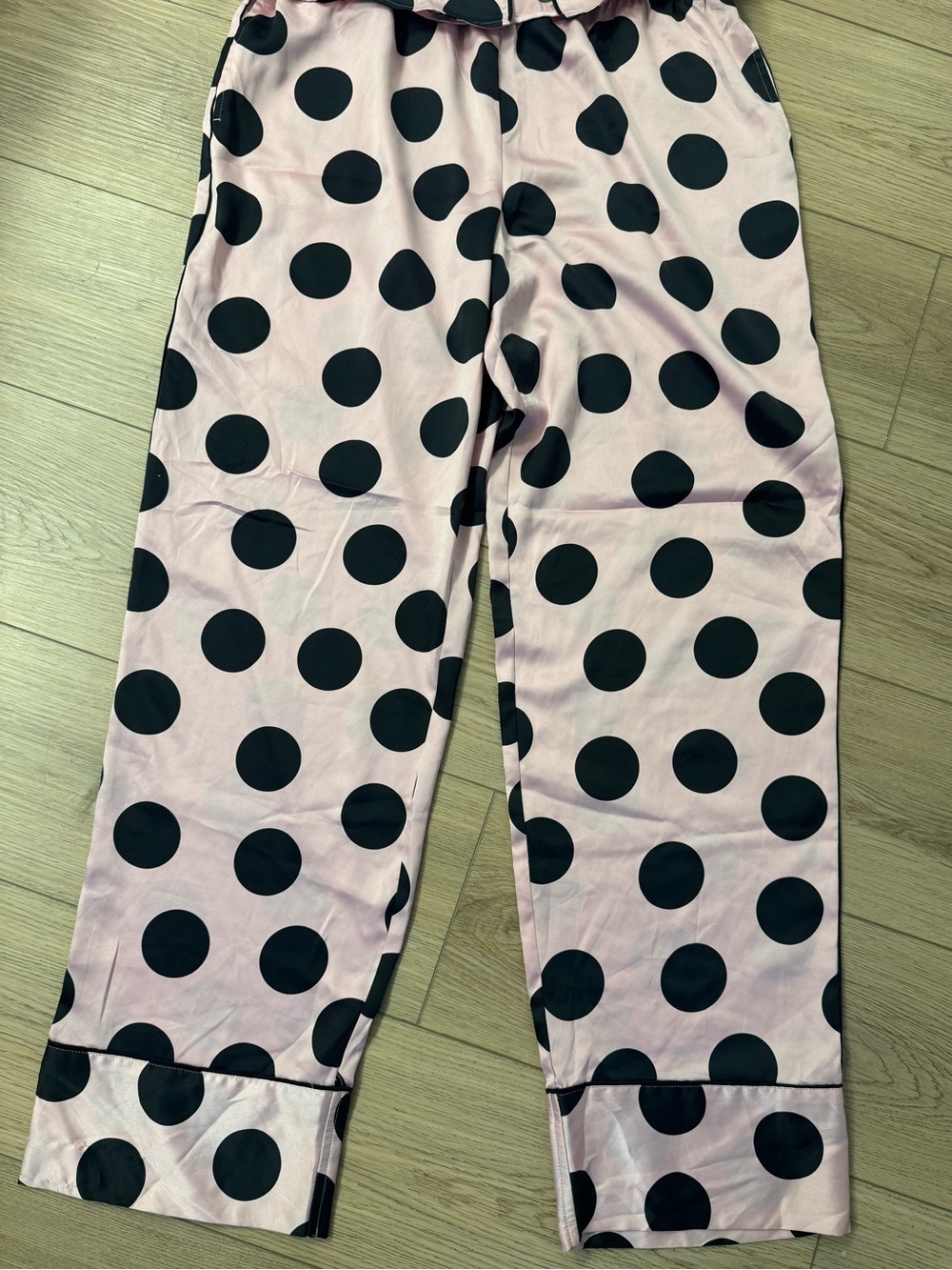 Victoria's Secret Pink and Black Polka Dot Pajama Pants